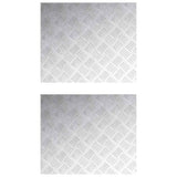 Vidaxl trap tread rechthoekig 2 pcs zilver 60 x 50 cm aluminium