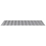 Vidaxl trap tread rechthoekig 2 pcs zilver 100 x 50 cm aluminium