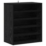 Vidaxl schoenenkast met plank zwart eiken 60 x 35 x 70 cm bewerkt hout