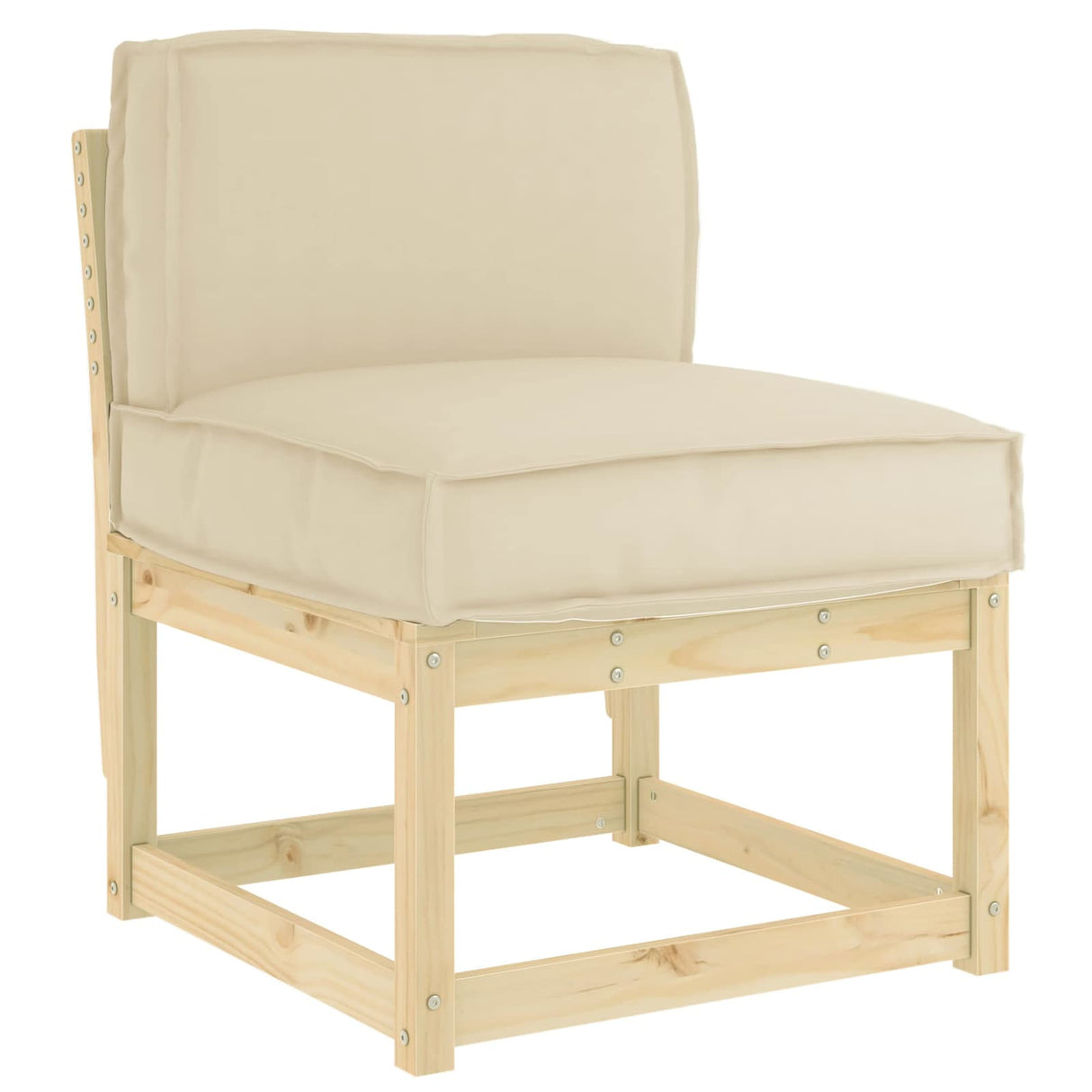 Vidaxl kussen beige 60 x 40 x 12 cm oxford stof