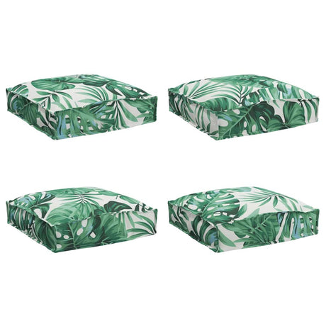 Vidaxl kussen blad 4 pcs bladpatroon 40 x 40 x 8 cm oxford stof