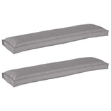 Vidaxl pallet kussen set 2 pcs grijs 150 x 40 x 8 cm oxford stof