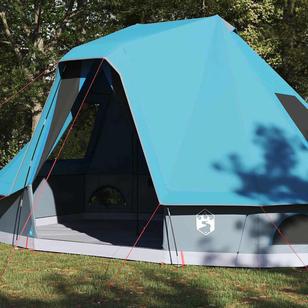 Vidaxl familie tipi tent tipi met dak blauw 466 x 310 x 240 cm