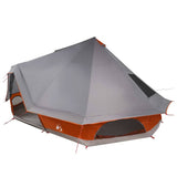 Vidaxl familie tipi tent tipi grijs en oranje 680 x 430 x 270 cm