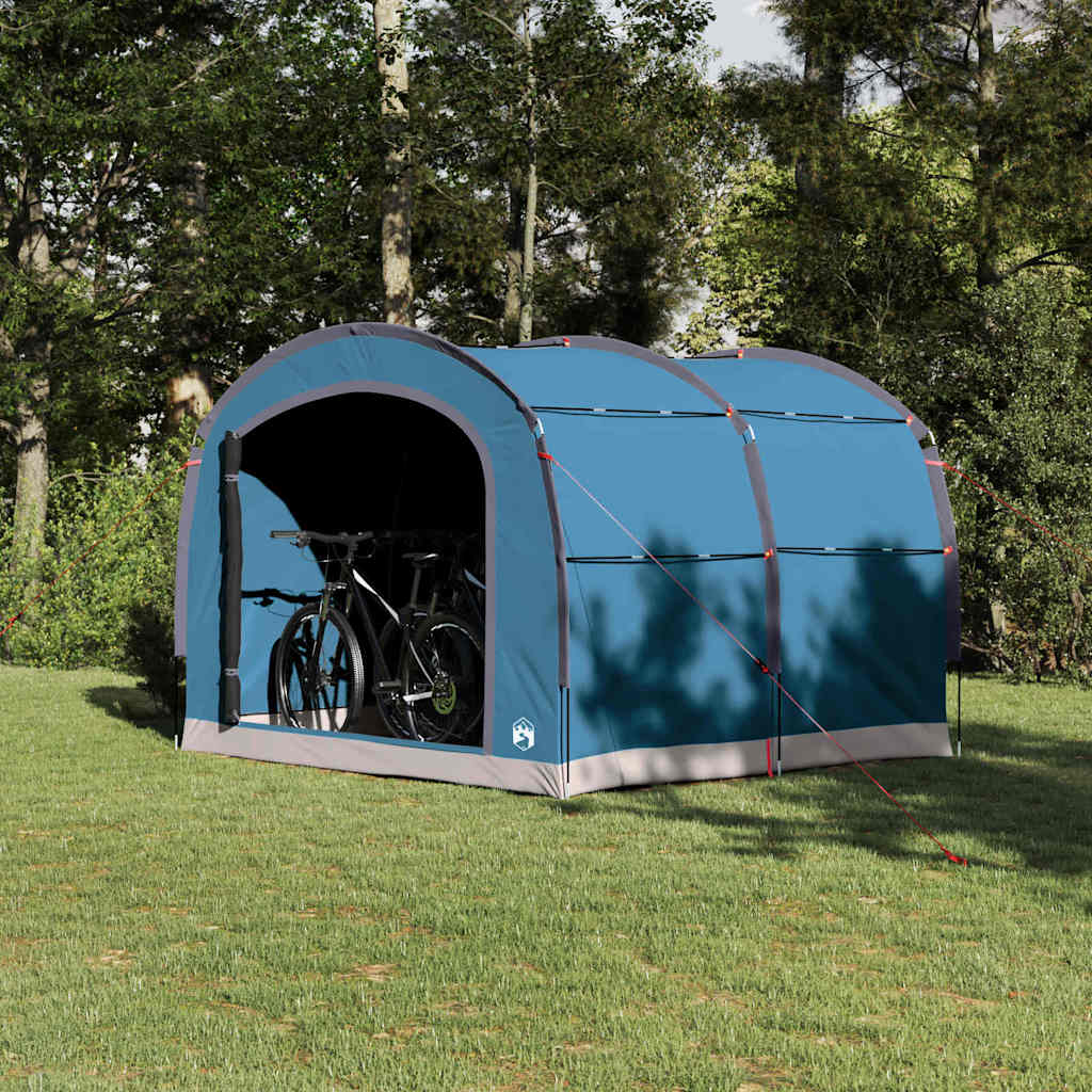 Vidaxl tent met dak met opslag blauw 268 x 240 x 191 cm polyester