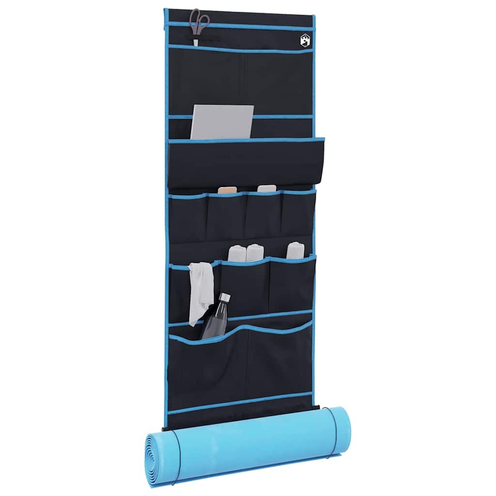 Vidaxl opslagzak met opslag zwart en blauw 161 x 58,5 cm oxford