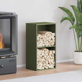 Vidaxl brandhoutrek 40x30x75 cm koudgewalst staal olijfgroen