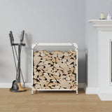 Vidaxl brandhoutrek 60x28x65 cm koudgewalst staal wit
