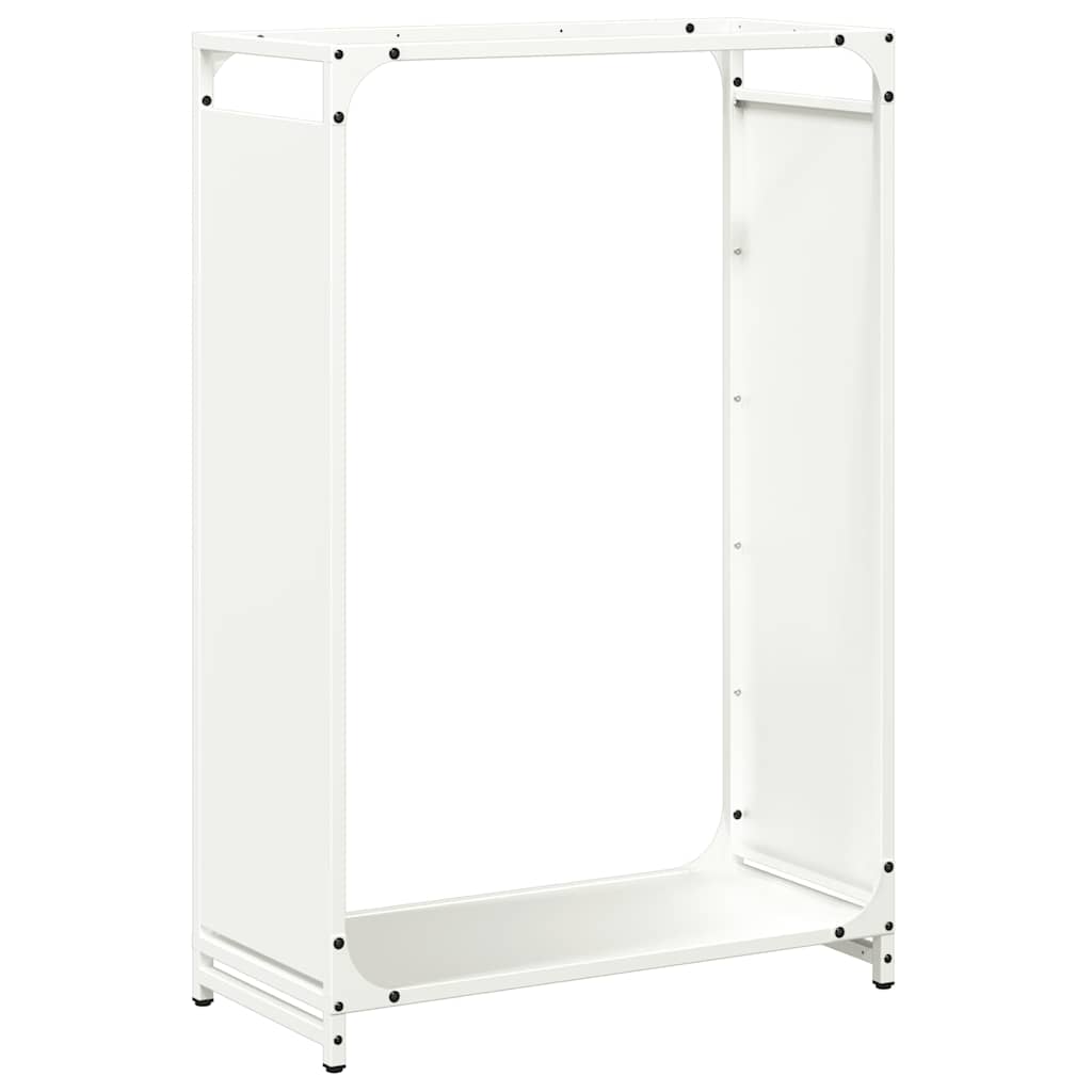 Vidaxl brandhoutrek 60x28x90 cm koudgewalst staal wit