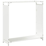 Vidaxl brandhoutrek 90x28x90 cm koudgewalst staal wit