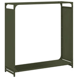 Vidaxl brandhoutrek 90x28x90 cm koudgewalst staal olijfgroen