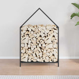 Vidaxl brandhoutrek 60x25x90 cm koudgewalst staal zwart
