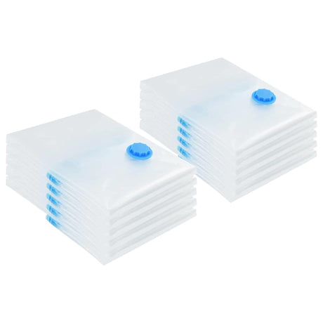 Vidaxl opslagzakken met opslag 10 pcs transparant en blauw 70 x 50 cm