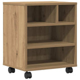 Vidaxl printerstand met opslag artisanaal eikenkleurig 41 x 32 x 48 cm