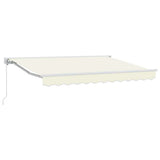 Vidaxl inklapbaar zonnescherm crème 250 x 200 cm polyester en metaal