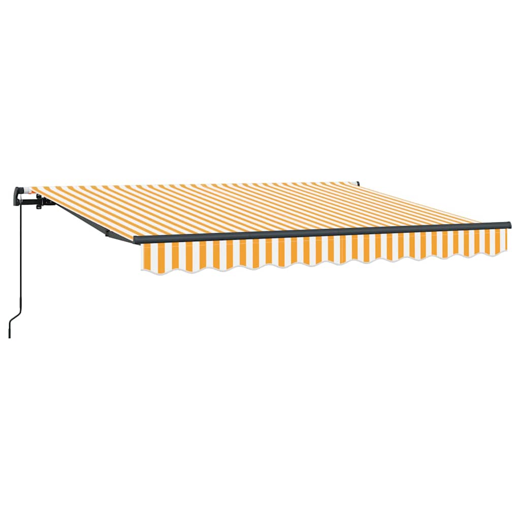 Vidaxl inklapbaar zonnescherm geel 250 x 200 cm stof