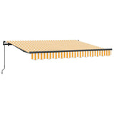Vidaxl inklapbaar zonnescherm geel 250 x 200 cm stof
