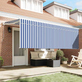 Vidaxl inklapbaar zonnescherm blauw 350 x 200 cm stof