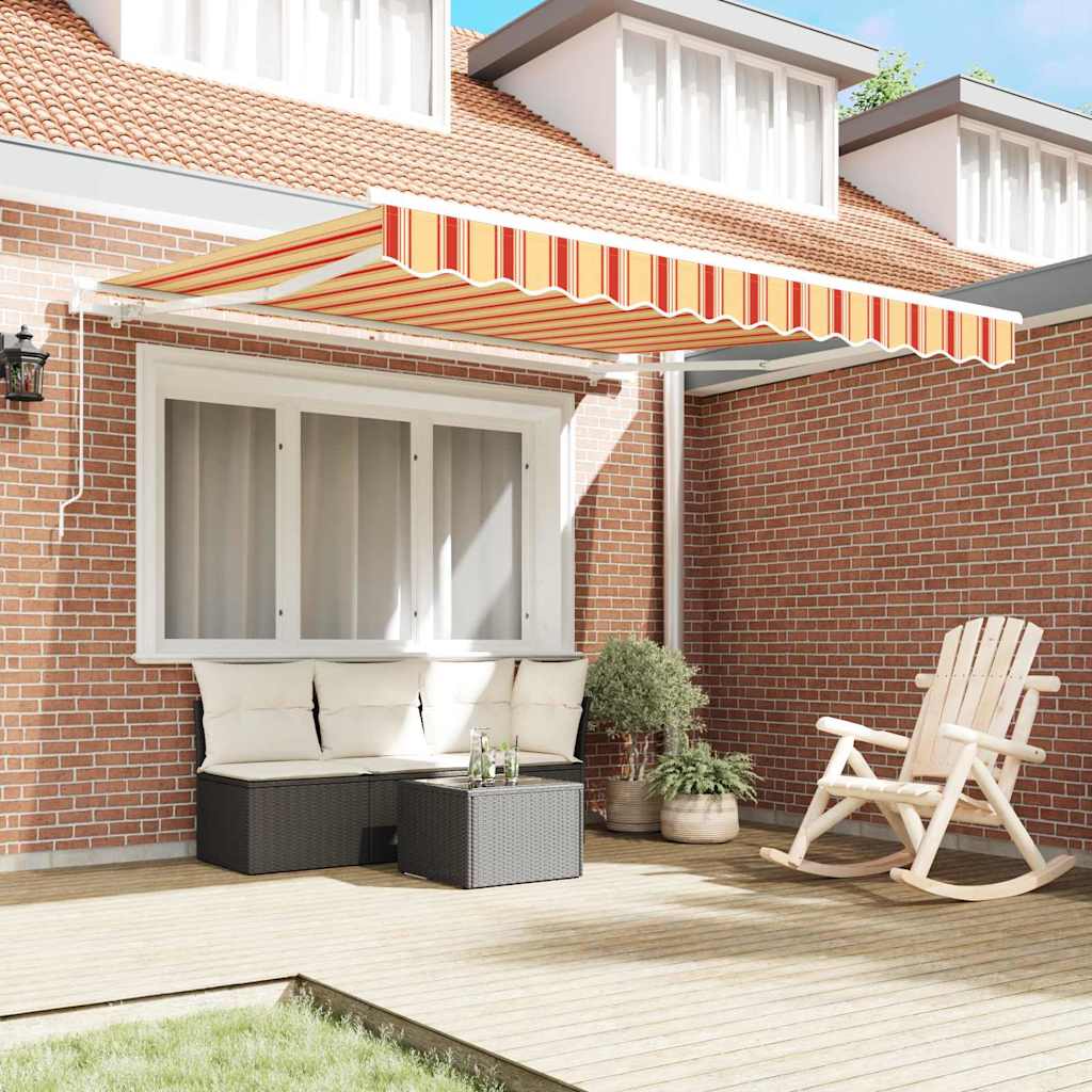 Vidaxl inklapbaar zonnescherm geel en oranje 300 x 250 cm