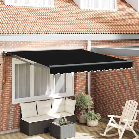 Vidaxl inklapbaar zonnescherm zwart 300 x 250 cm polyester en metaal