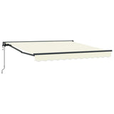 Vidaxl inklapbaar zonnescherm crème 350 x 250 cm polyester en metaal