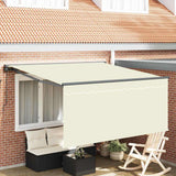 Vidaxl inklapbaar zonnescherm crème 350 x 250 cm