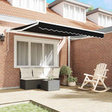 Vidaxl inklapbaar zonnescherm zwart 350 x 250 cm stof