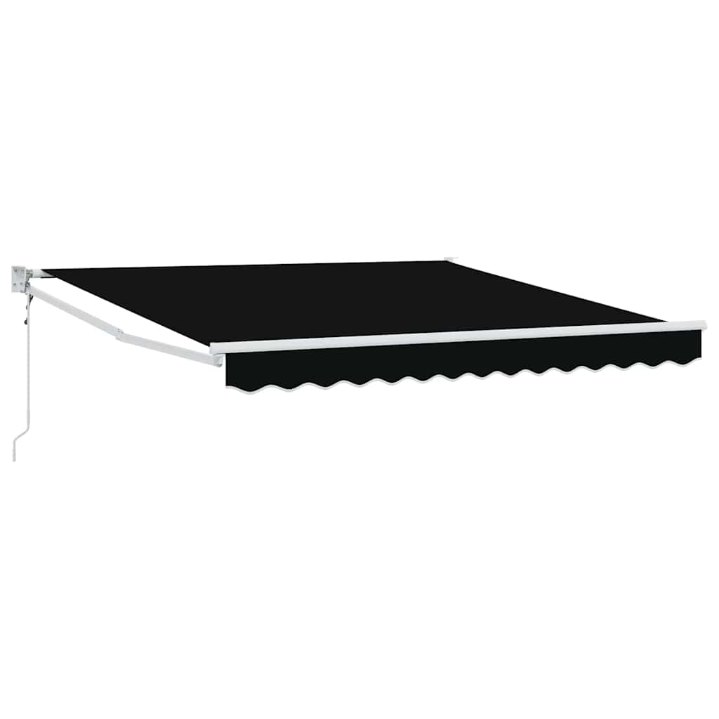 Vidaxl inklapbaar zonnescherm zwart 350 x 250 cm stof
