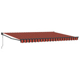 Vidaxl markies oranje en bruin 450 x 300 x 165 cm polyester en metaal