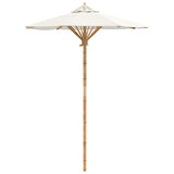 Vidaxl tuinparasol crème wit ø 270 x 260 cm bamboe