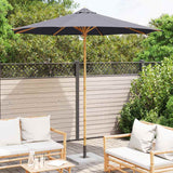 Vidaxl tuinparasol donkergrijs ø 270 x 260 cm bamboe