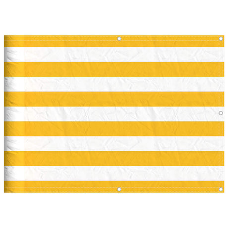 Vidaxl balkonscherm geel en wit gestreept 75x1000 cm
