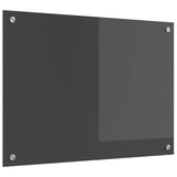 Vidaxl keuken spatscherm donkergrijs 70 x 50 cm gehard glas