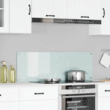 Vidaxl keuken spatscherm wit 120 x 40 cm gehard glas