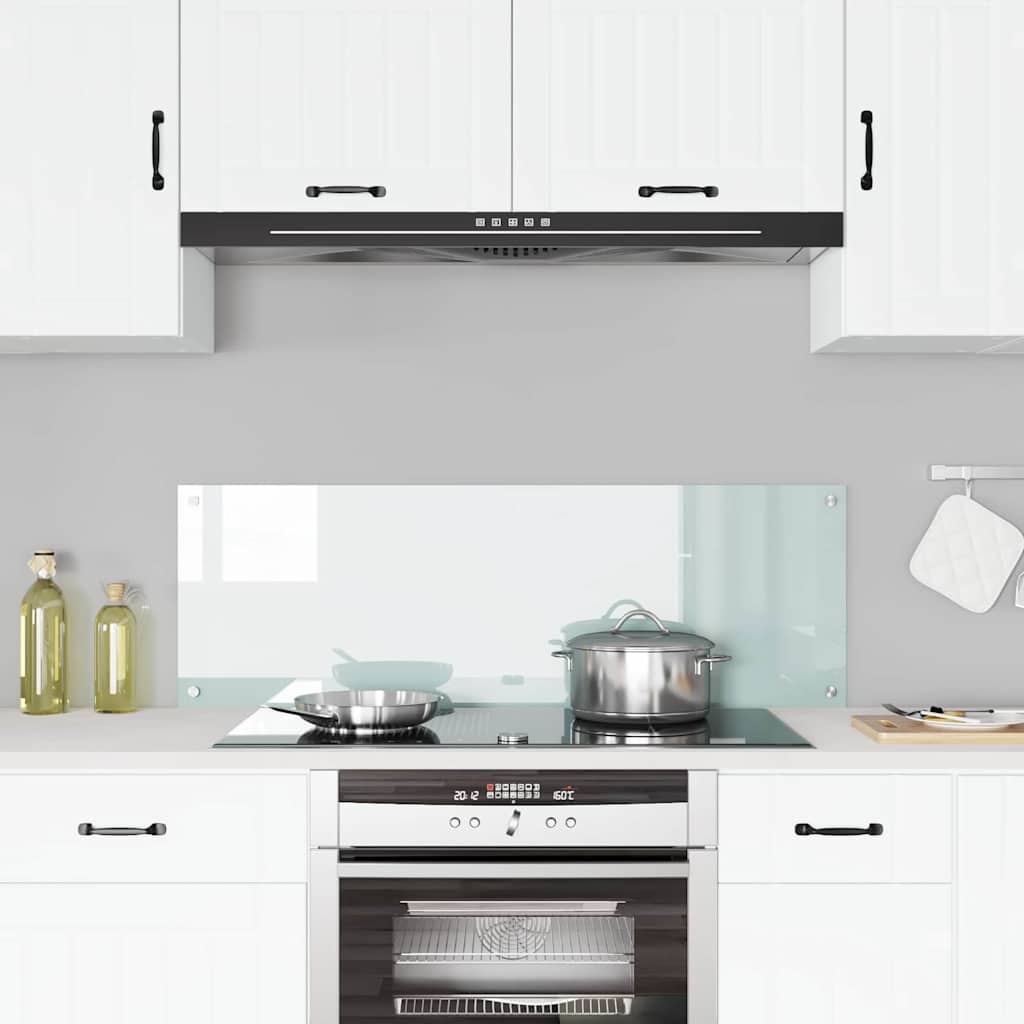 Vidaxl keuken spatscherm wit 120 x 40 cm gehard glas