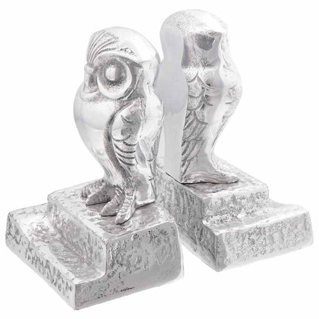 Vidaxl boekensteunen 2 pcs zilver 12 x 9 x 19 cm aluminium