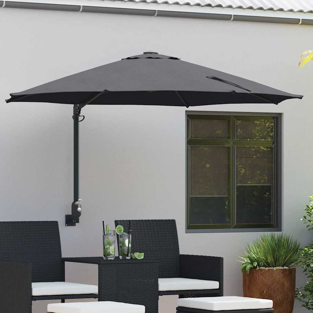 Vidaxl tuinparasol antraciet 248 x 248 x 148 cm polyester en staal