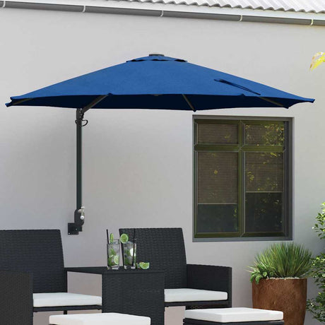 Vidaxl tuinparasol azurblauw 248 x 248 x 148 cm polyester en staal