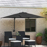Vidaxl tuinparasol zwart 248,5 x 247,5 x 160 cm polyester en staal