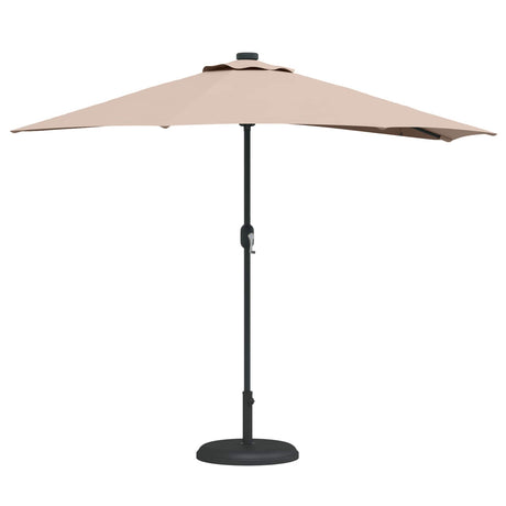 Vidaxl tuinparasol taupe 294 x 150 x 224 cm polyester en staal
