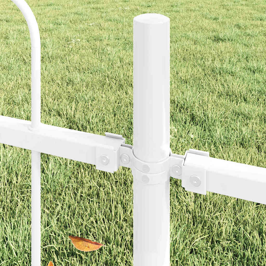 Vidaxl tuinhek 2 pcs wit 3,4 x 0,6 m poedercoating staal