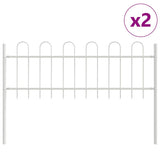 Vidaxl tuinhek 2 pcs wit 3,4 x 0,6 m poedercoating staal