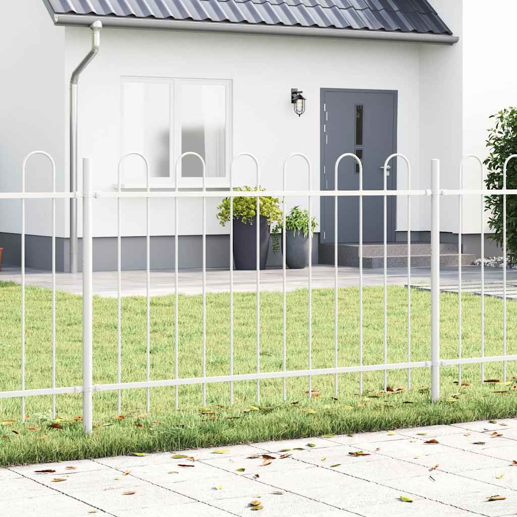 Vidaxl tuinhek 3 pcs wit 5,1 x 1 m poedercoating staal