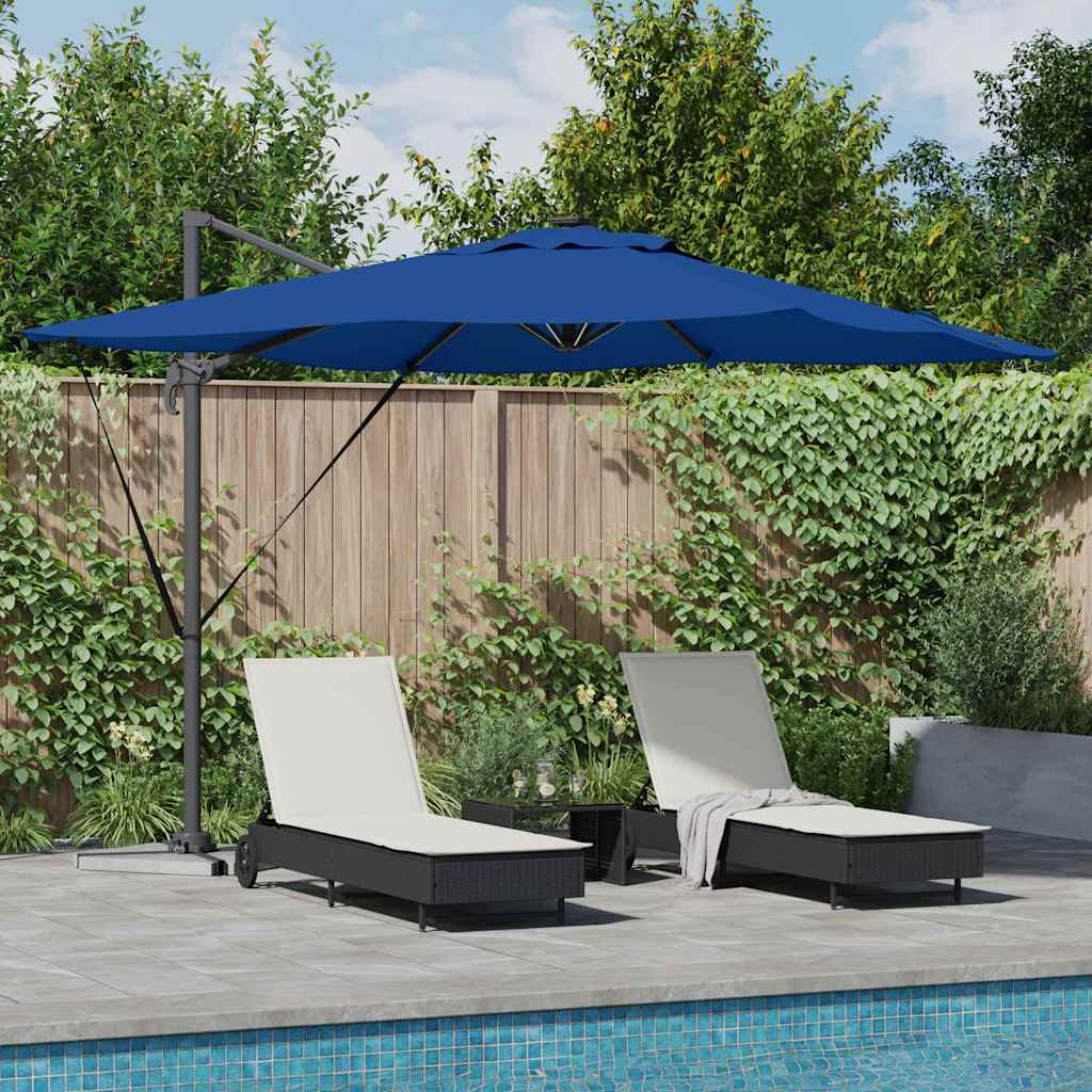 Vidaxl parasol azure blauw 286 x 284 x 270 cm aluminium en polyester
