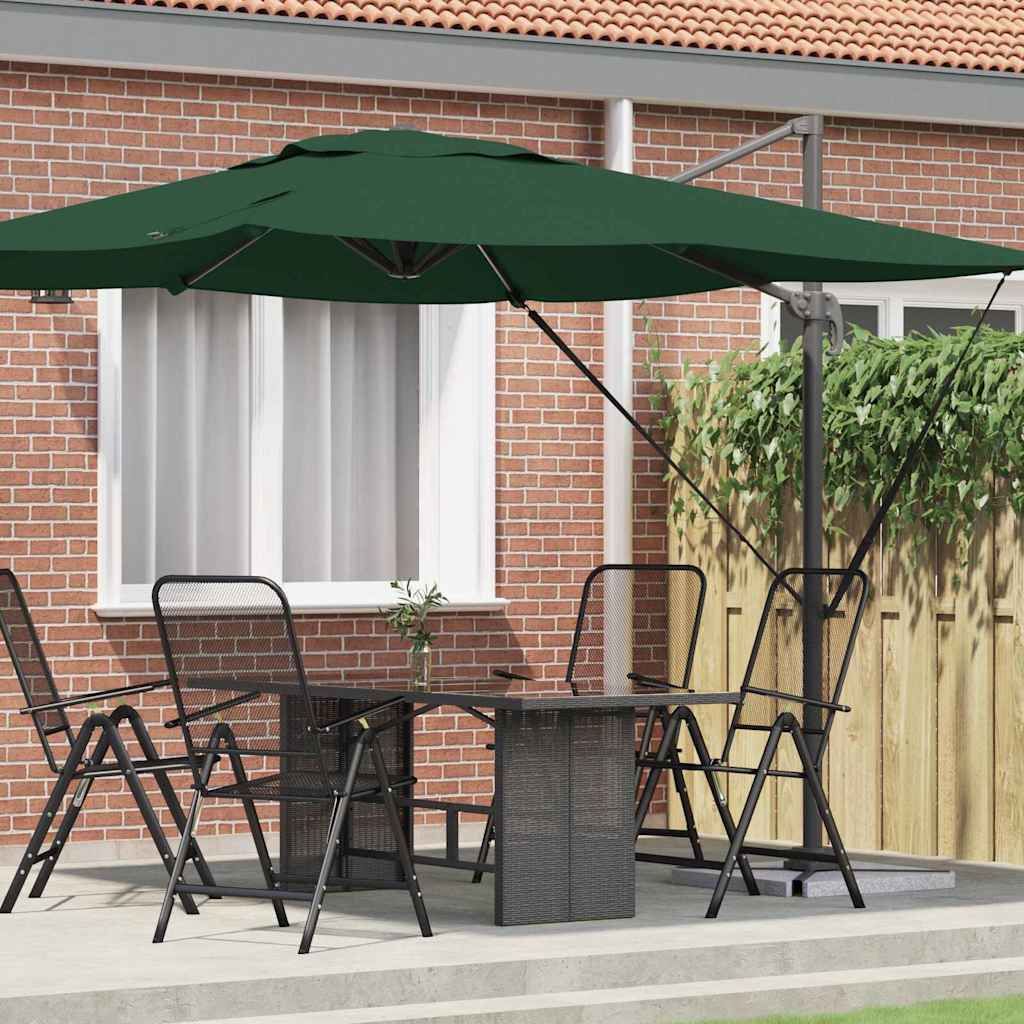 Vidaxl roma parasol groen 286 x 284 x 265 cm aluminium en polyester