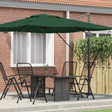 Vidaxl roma parasol groen 286 x 284 x 265 cm aluminium en polyester