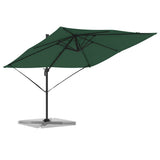 Vidaxl roma parasol groen 286 x 284 x 265 cm aluminium en polyester