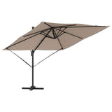 Vidaxl roma parasol taupe 286 x 284 x 265 cm aluminium en polyester