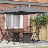 Vidaxl parasol antraciet 351 x 250 x 260 cm polyester en aluminium