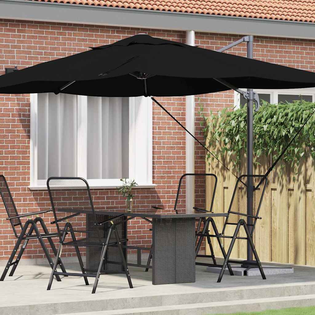 Vidaxl parasol zwart 351 x 250 x 260 cm polyester en aluminium